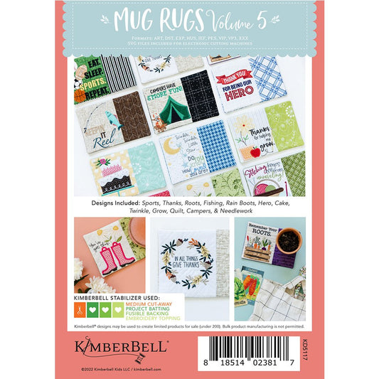 Kimberbell Mug Rugs Vol 5 Machine Embroidery CD