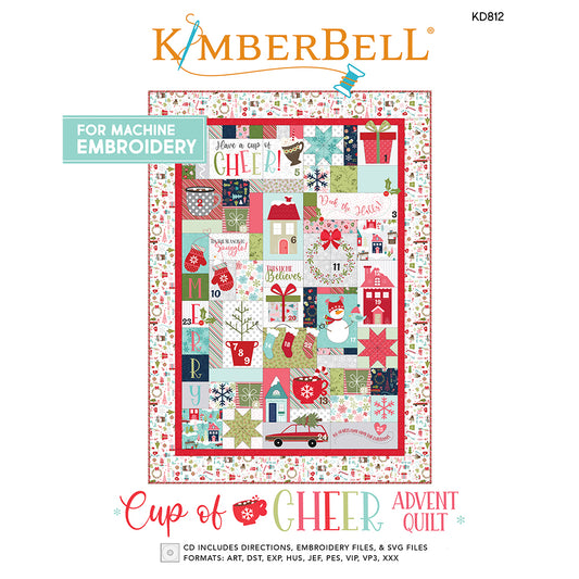 Kimberbell's Cup of Cheer Advent Quilt Machine Embroidery CD