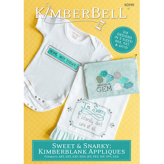 Kimberbell Sweet & Snarky Kimberblanks Appliques Machine Embroidery CD