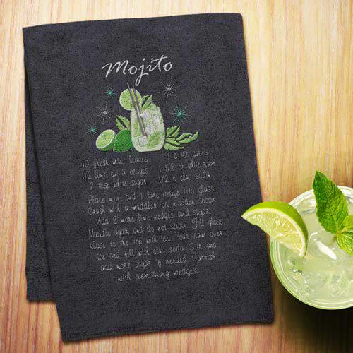 OESD Cocktail Recipe Towels 12782CD