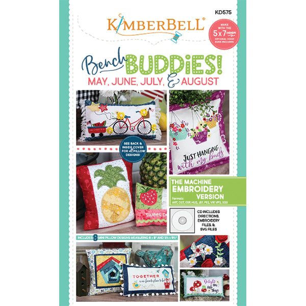 Kimberbell “Bench Buddies” Series (May-August) Machine Embroidery CD KD575