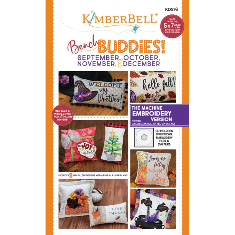 Kimberbell "Bench Buddies" (Sept-Dec) Embroidery CD KD576