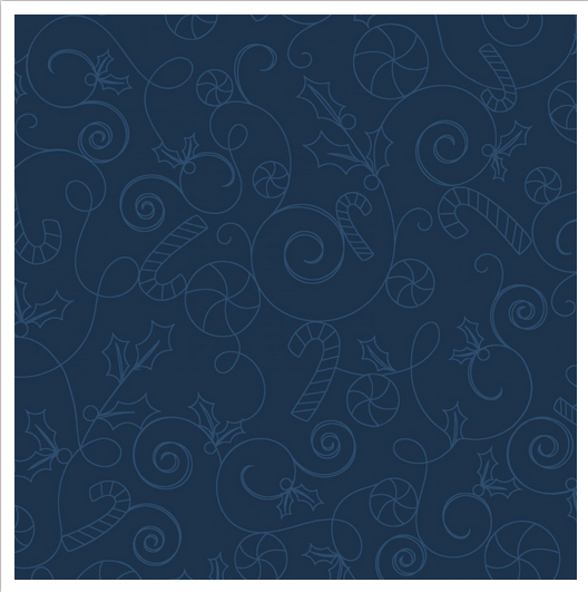 Kimberbell Cup Of Cheer Candy Scroll Navy