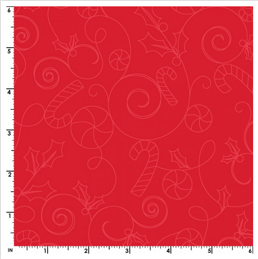 Kimberbell Cup Of Cheer Candy Scroll Red