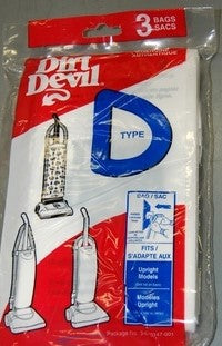 Dirt Devil Type D Vacuum Bags (3 Pack)