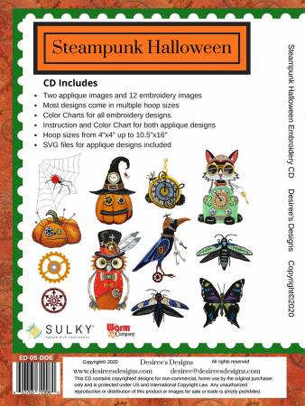 Steampunk Halloween Embroidery CD