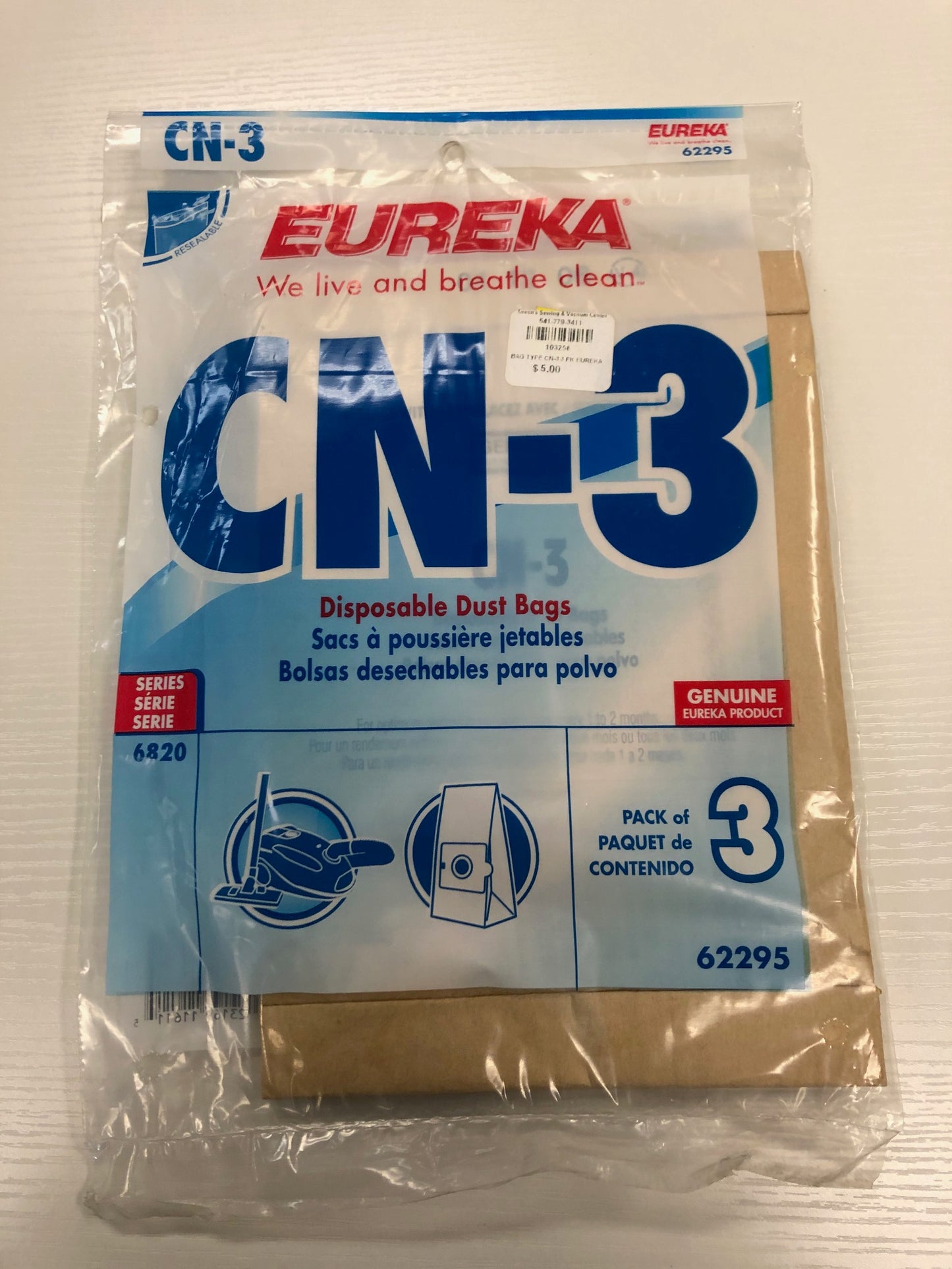 Eureka CN-3 Vacuum Bags (3 Pack)