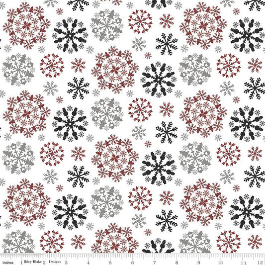 Flannel Hello Winter Snowflakes Multi
