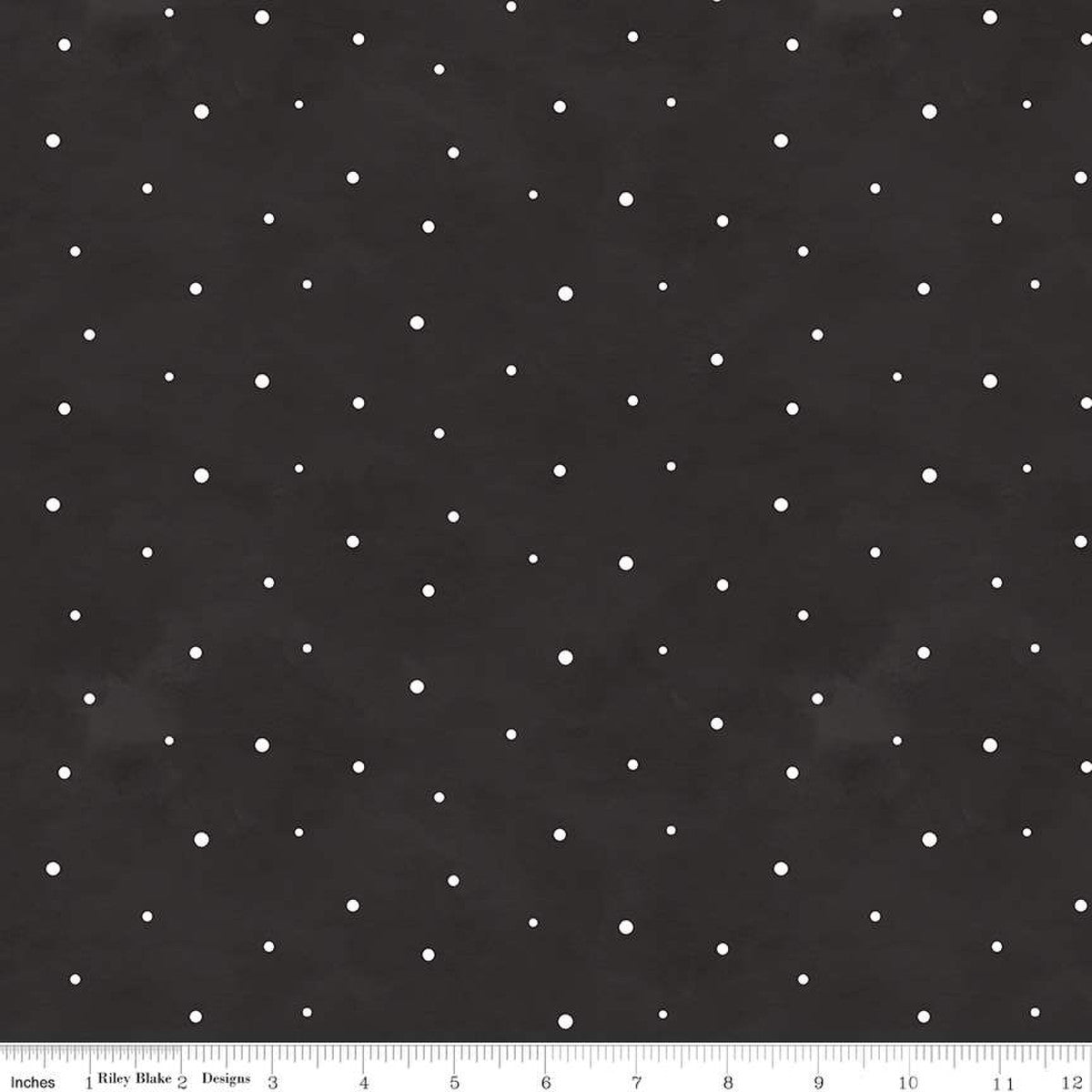 Flannel Hello Winter Dots Black