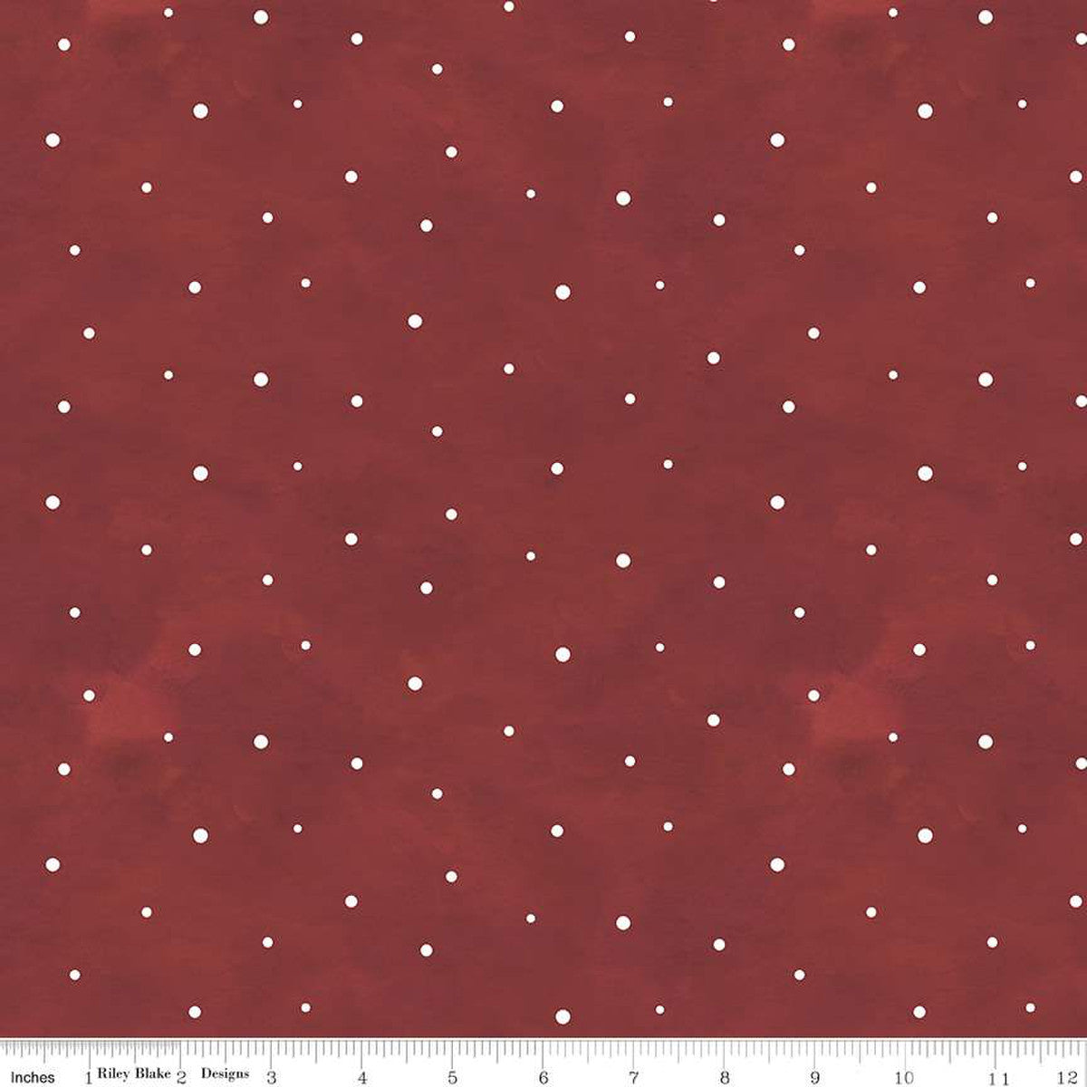 Flannel Hello Winter Dots Red