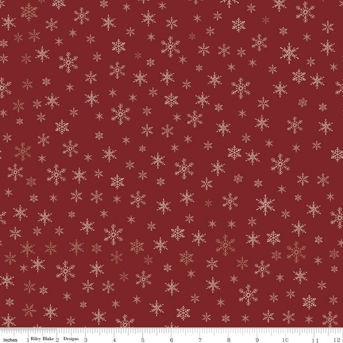 Farmhouse Christmas Snowflakes Red