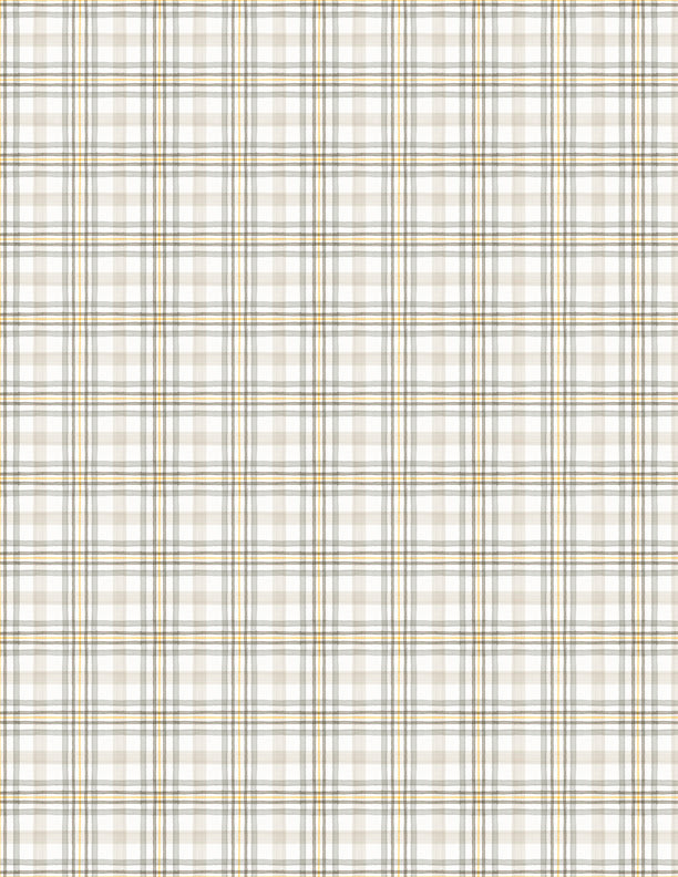 Fields of Gold Plaid White/Gray