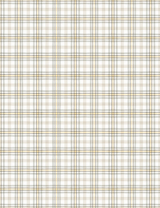 Fields of Gold Plaid White/Gray