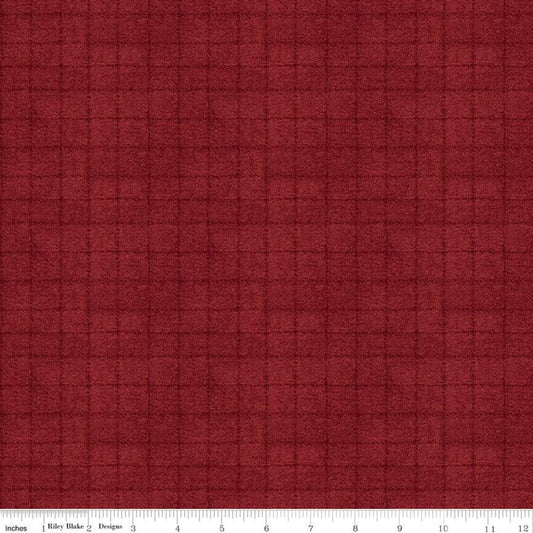 Woolen Flannel Grid Red