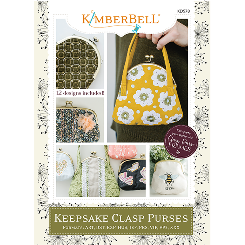 Kimberbell Keepsake Clasp Purses Machine Embroidery CD