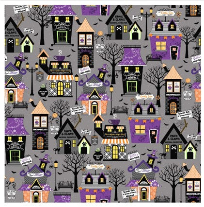 Kimberbell Hometown Halloween Hometown Houses Grey