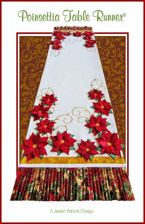 Poinsettia Table Runner by Janine Babich Designs