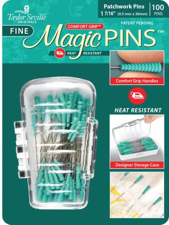 Tailor Mate Magic Fine Pins Patchwork 100pk