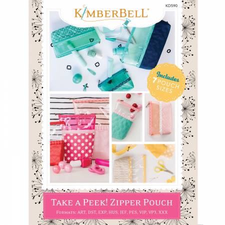 Kimberbell Take A Peek!  Zipper Pouch Machine Embroidery CD KD590