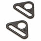 Triangle Ring Flat 1in Black Metal 2 pk by Annie