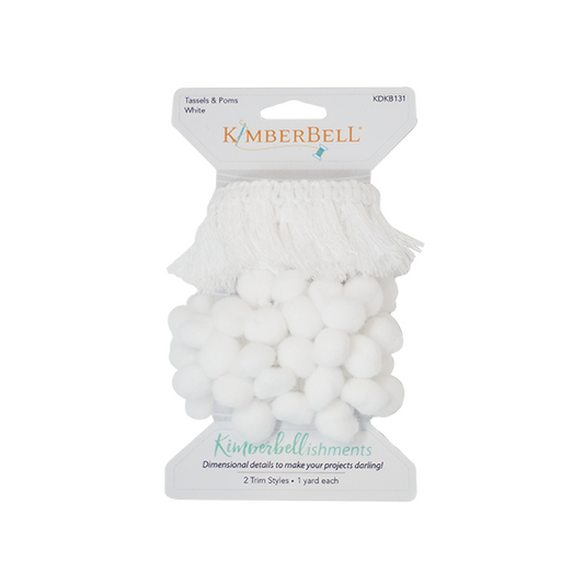 Kimberbell Tassels & Poms Trim – White