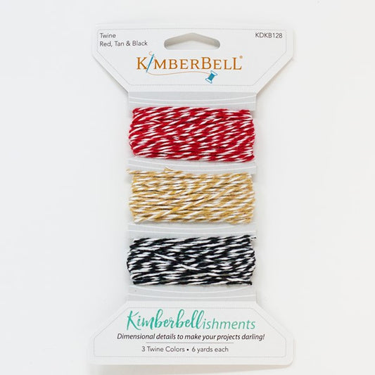 Kimberbell Twine Card, Red, Tan & Black